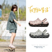 男夏季 2025新款 透气外穿 包头防滑厚底情侣沙滩鞋 凉拖鞋 洞洞鞋 女款