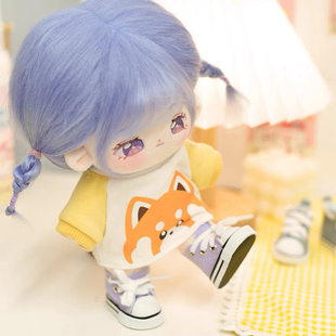 帆布鞋20厘米棉花娃娃鞋子网红小鞋子米露娃换装鞋过家家玩具配件