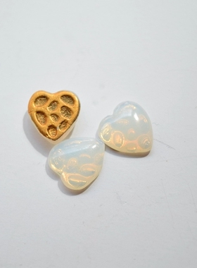 美国进口手作饰品材料心型蛋白幻彩宝石贴片diy配件【磨砂】