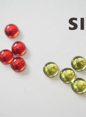 进口施家光亮小圆红色果绿5mm装饰贴片diy手作材料【红】