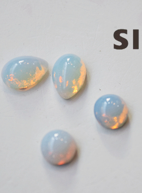 美国进口迷你蛋白幻彩9*5mm水滴圆形多尺寸宝石贴片手作diy【磨砂