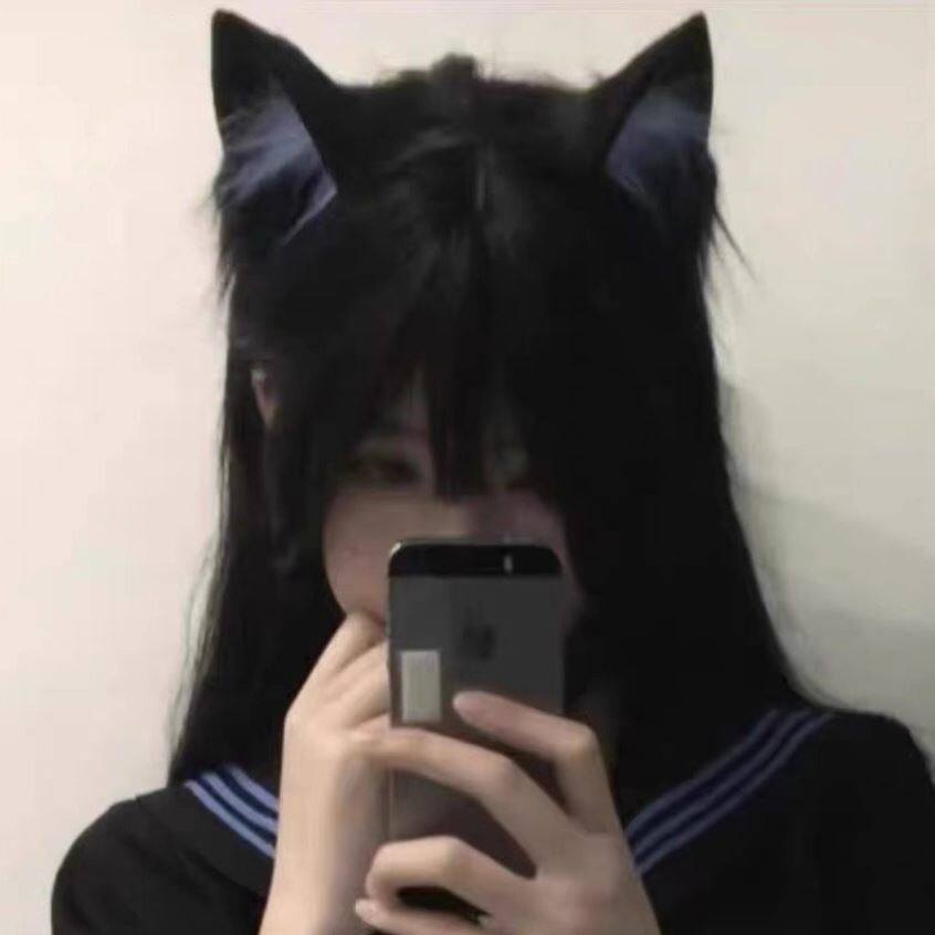 原创手作猫耳发箍 毛绒可爱猫娘耳饰 布艺材质兽耳头饰