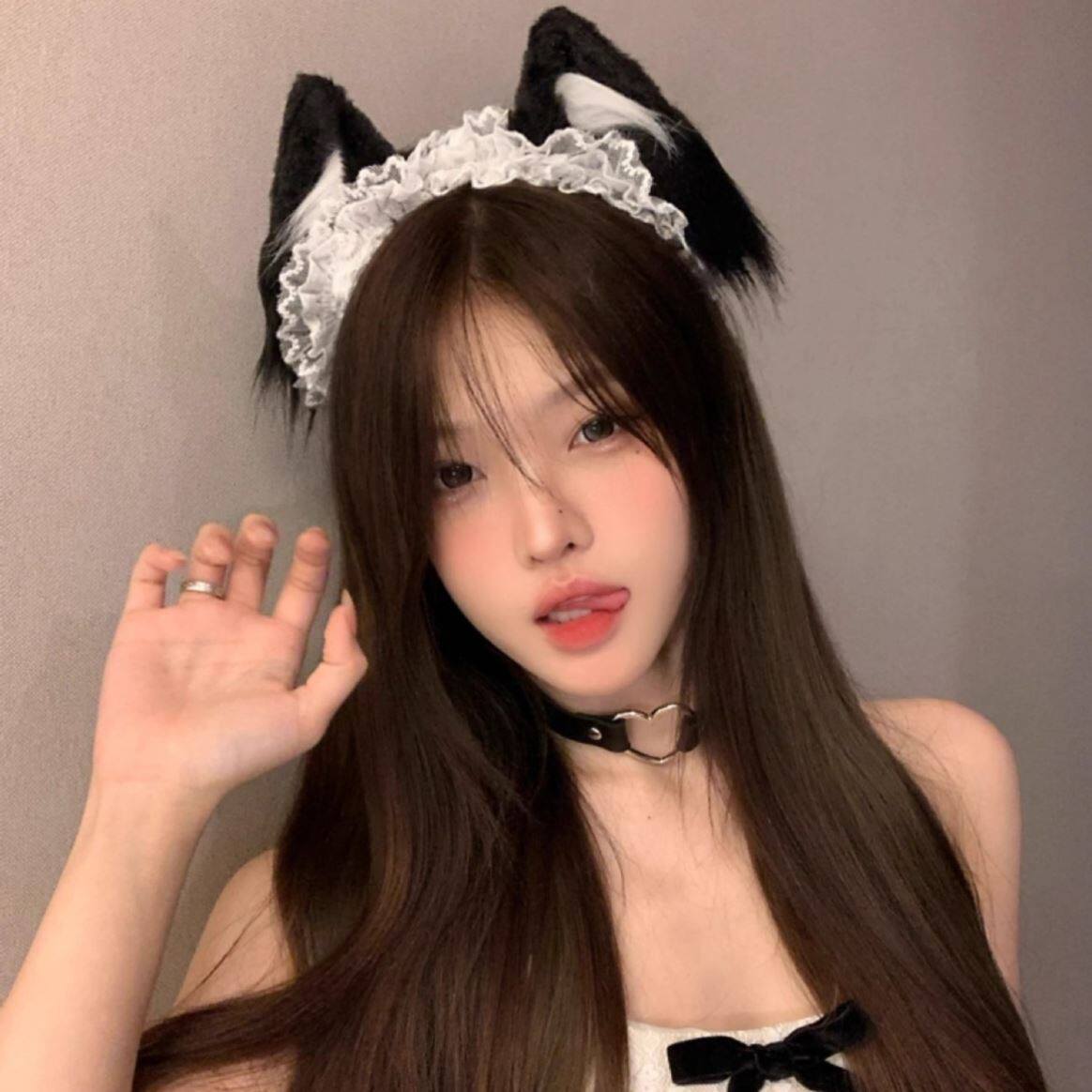 蕾丝猫耳朵发箍女生发饰