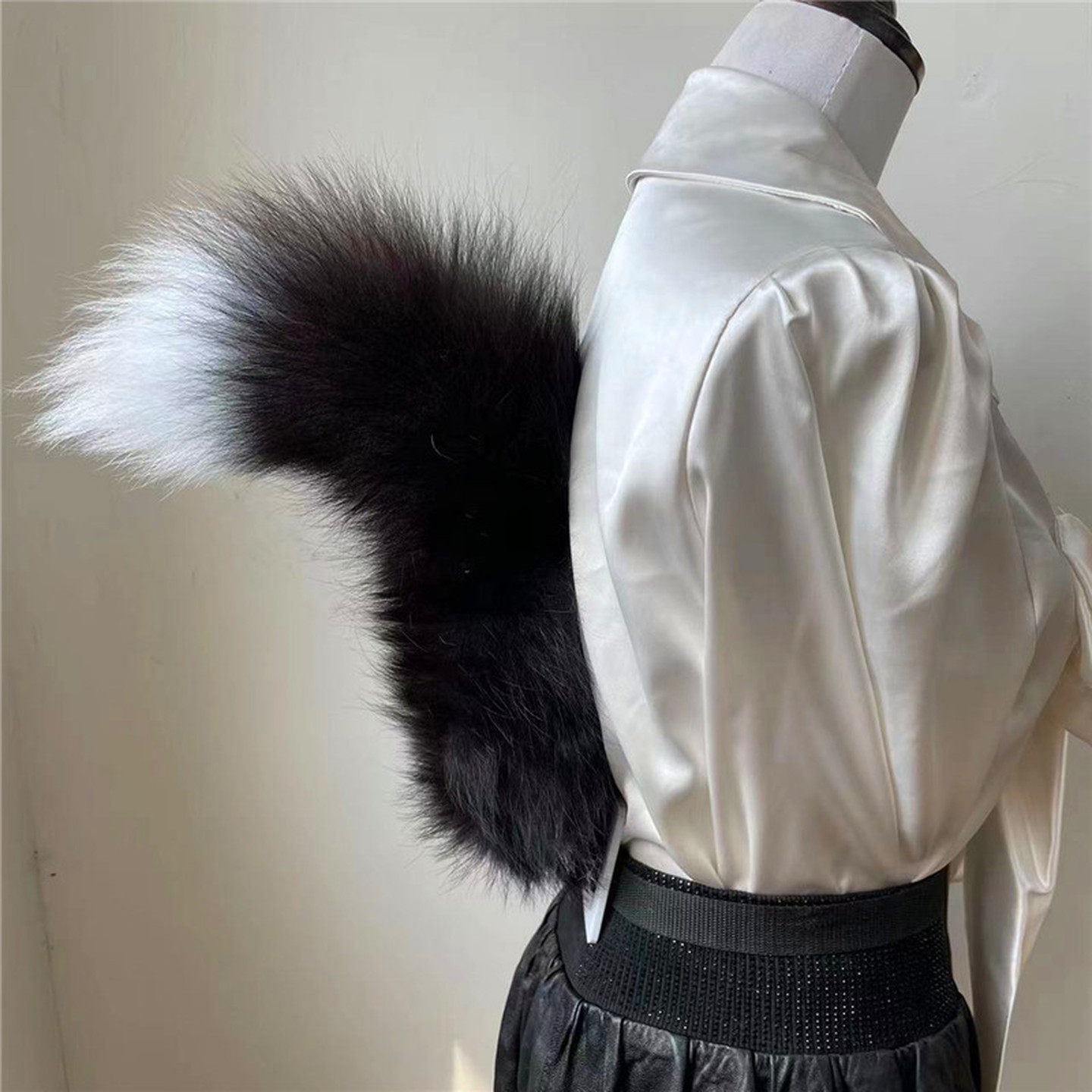 跨境大号手作兽耳兽尾毛绒cosplay饰品道具狐狸尾巴狼尾配饰挂件