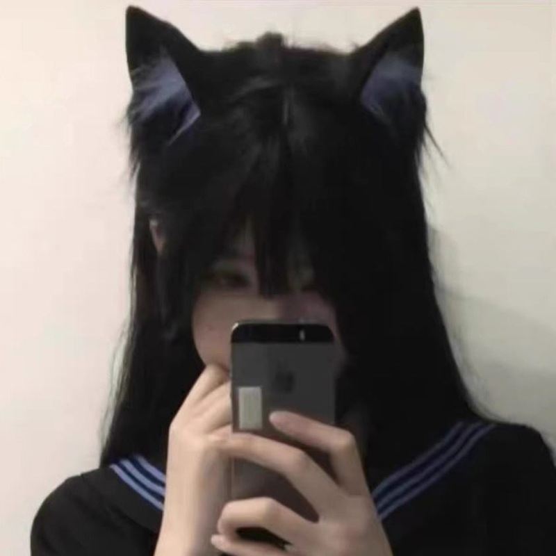 原创手作猫娘仿真毛绒兽耳发箍