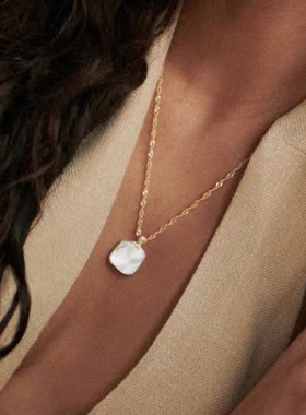 小众设计925银贝壳项链