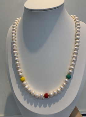小众设计款珍珠色彩夏季项链