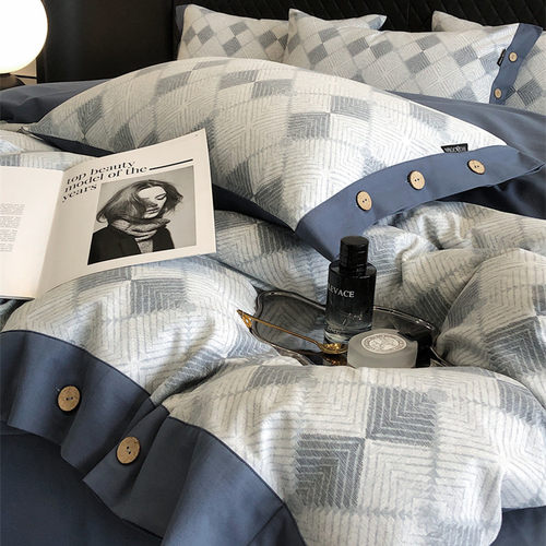 长绒棉轻奢秋冬加厚磨毛100纯棉四件套全棉床单被套端高级感床上