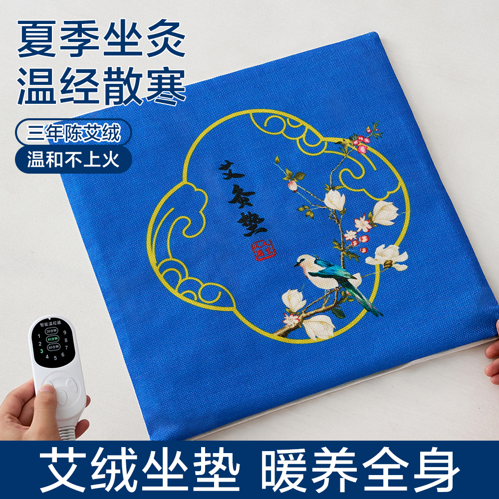 艾灸坐垫电加热陈艾绒艾蒿艾草热敷包发热办公室家用臀部屁股毯子
