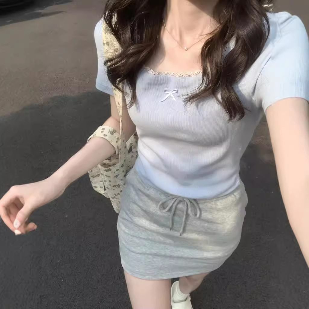 NTOT纯欲蕾丝边蝴蝶结正