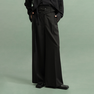 解构VAPOURBLUE直筒宽松西裤