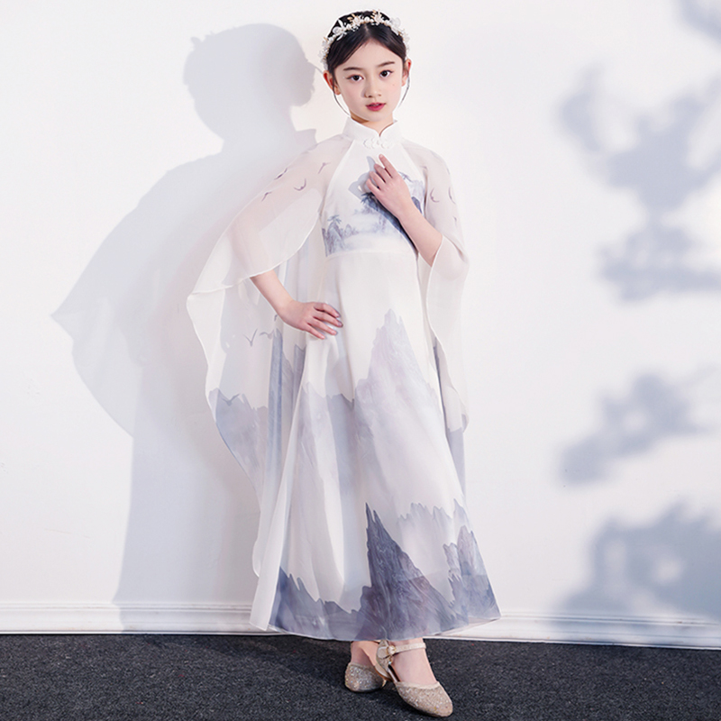 儿童古筝演出服女大童中国风古筝