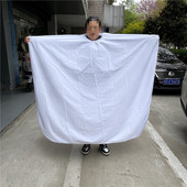 发廊专业加大号纯白色剪发围布高端定制款 理发围捕高级五金锁扣