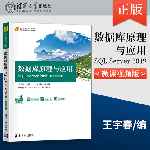 【出版社直供】数据库原理与应用 SQL Server 2019 王宇春 李雪梅 李媛媛 牛一捷 刘晶晶等 著 清华大学出版社 9787302595212