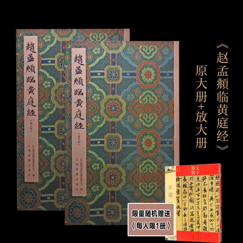 全2册赵孟頫临黄庭经原大册+放大册北京保利国际拍卖有限公司编赵孟頫小楷作品集长卷赵孟俯临黄庭经真迹字帖书法范本上海书画