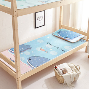 如兰学生寝室宿舍 冰丝凉席夏季二件套 单人家用可折叠空调软席