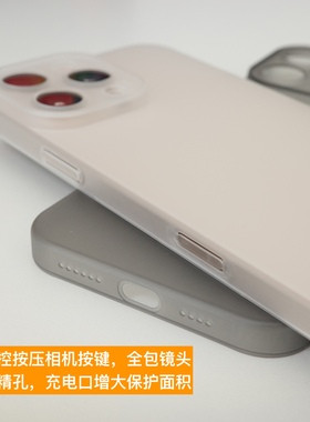 小薄砂相机按键款｜全包硬质轻薄磨砂塑料手机壳 iPhone16Pro系列专用