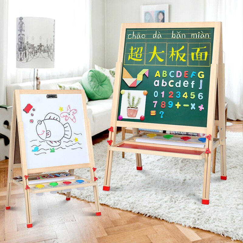 新款yestep儿童画板实木可升降磁性双面写字板画画涂鸦家用男孩女怎么样,好用不?