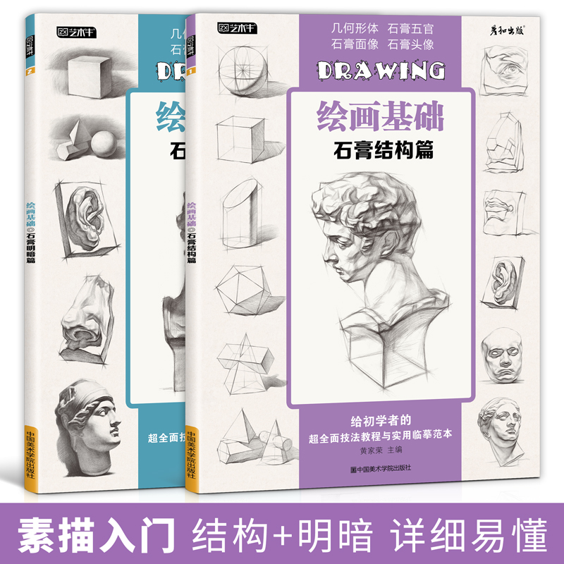 绘画基础石膏结构明暗素描入门