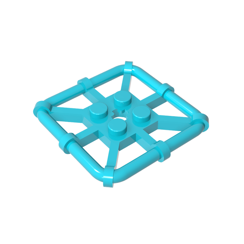 高砖积木零件GDS-1133配件2x2 带四边框板兼容30094小颗粒MOC散件