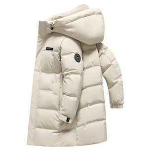 智快鱼官方旗舰店男装木三福羽绒服加厚男中长款2025新款冬装寒保