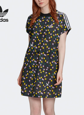 Adidas/阿迪达斯正品三叶草女子圆领短袖运动连衣裙 FL4100