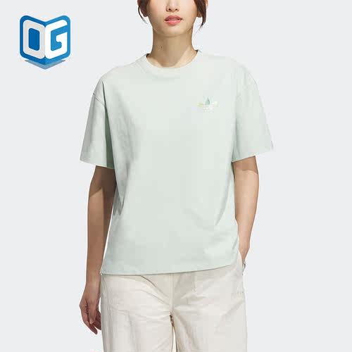 阿迪达斯正品女子运动短袖T恤