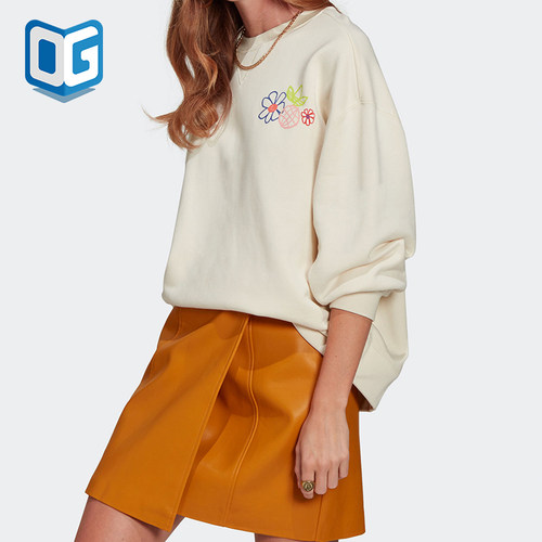 三叶草女子宽松卫衣阿迪达斯正品