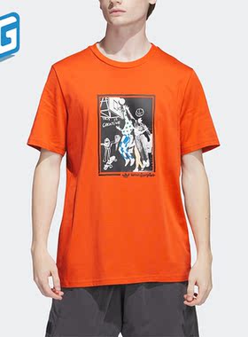 Adidas/阿迪达斯正品三叶草SHMOO OLMP SS T男子运动短袖HS3046