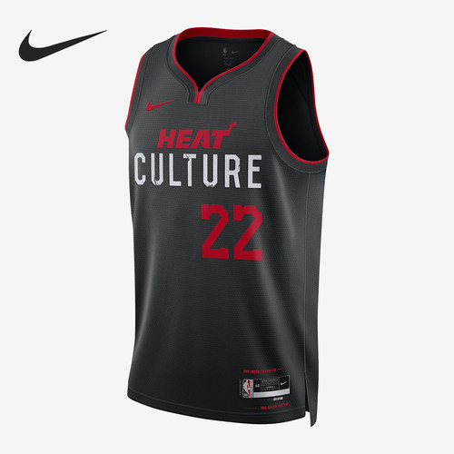 Nike/耐克正品迈阿密热火队男士透气无袖背心球衣DX8508-011