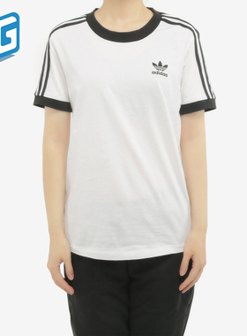 Adidas/阿迪达斯正品三叶草3 STR TEE 女子运动短袖T恤 ED7483
