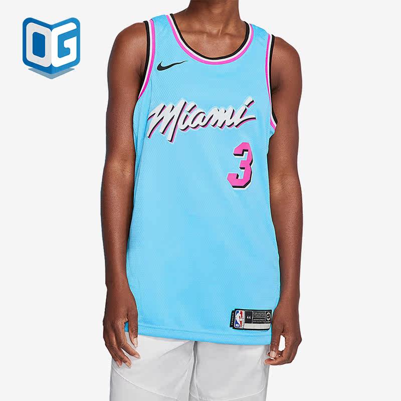 Nike/耐克正品韦德热火队3号男子透气篮球运动球衣AV4650-425