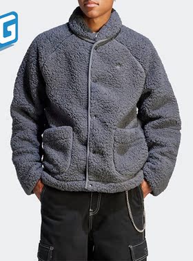 Adidas/阿迪达斯正品三叶草男子保暖摇粒绒休闲外套IJ0716