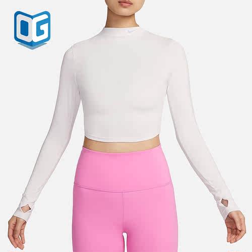 Nike/耐克正品春季新款女士简约休闲短款长袖T恤FZ6567-030