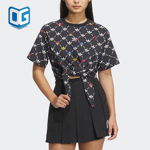 阿迪达斯正品女子运动短袖T恤