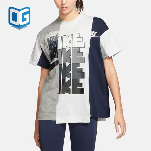 Nike/耐克正品x Sacai女子联名运动休闲款短袖T恤CD6310-711