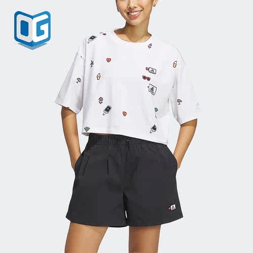 阿迪达斯正品女子运动短袖T恤