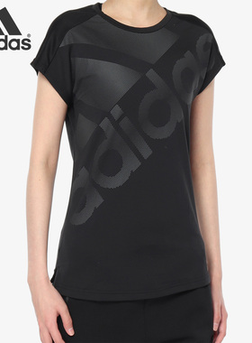 Adidas/阿迪达斯正品女子大LOGO 运动休闲宽松短袖T恤 DT8317