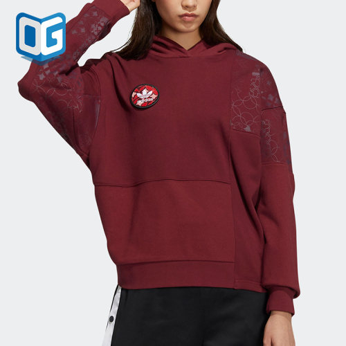 阿迪达斯正品女士运动卫衣套头衫