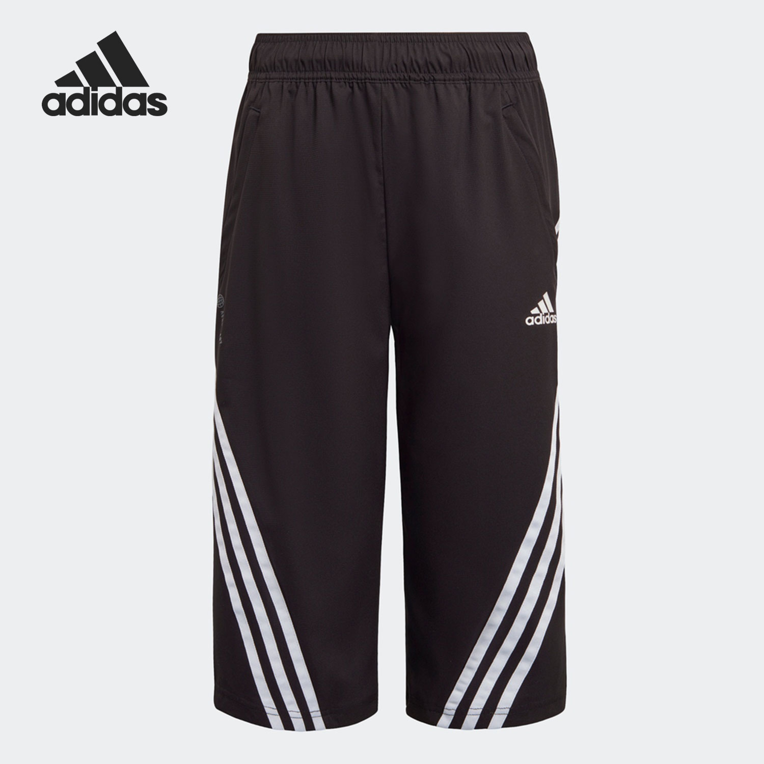 阿迪达斯正品大童七分裤