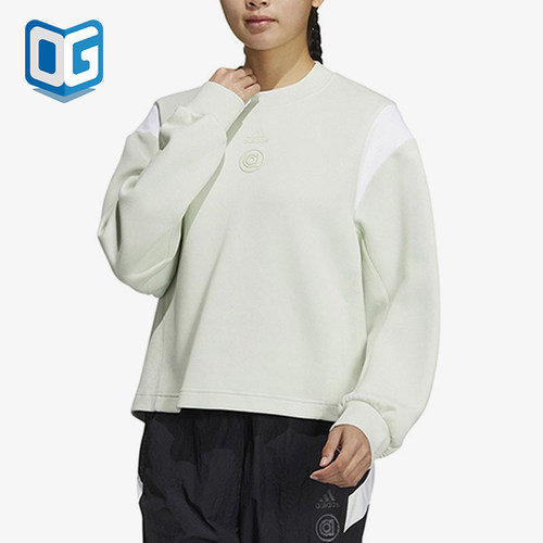 阿迪达斯正品女士运动卫衣套头衫