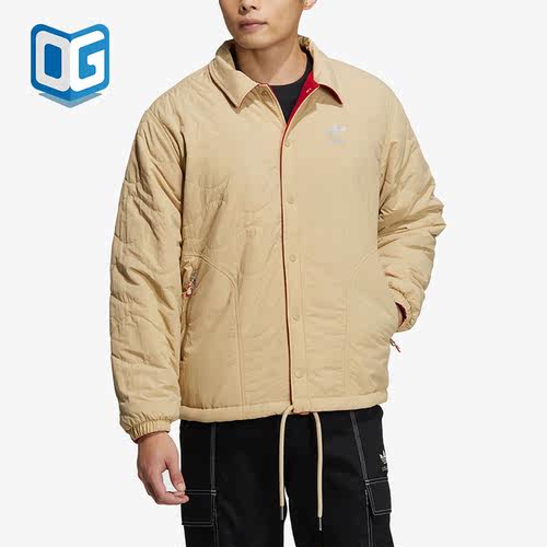 阿迪达斯新款男子运动双面穿棉服