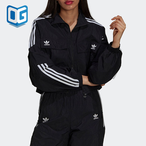 女子立领运动夹克外套阿迪达斯