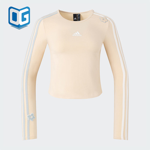 Adidas/阿迪达斯正品新款时尚女子时尚简约休闲长袖T恤IX5645