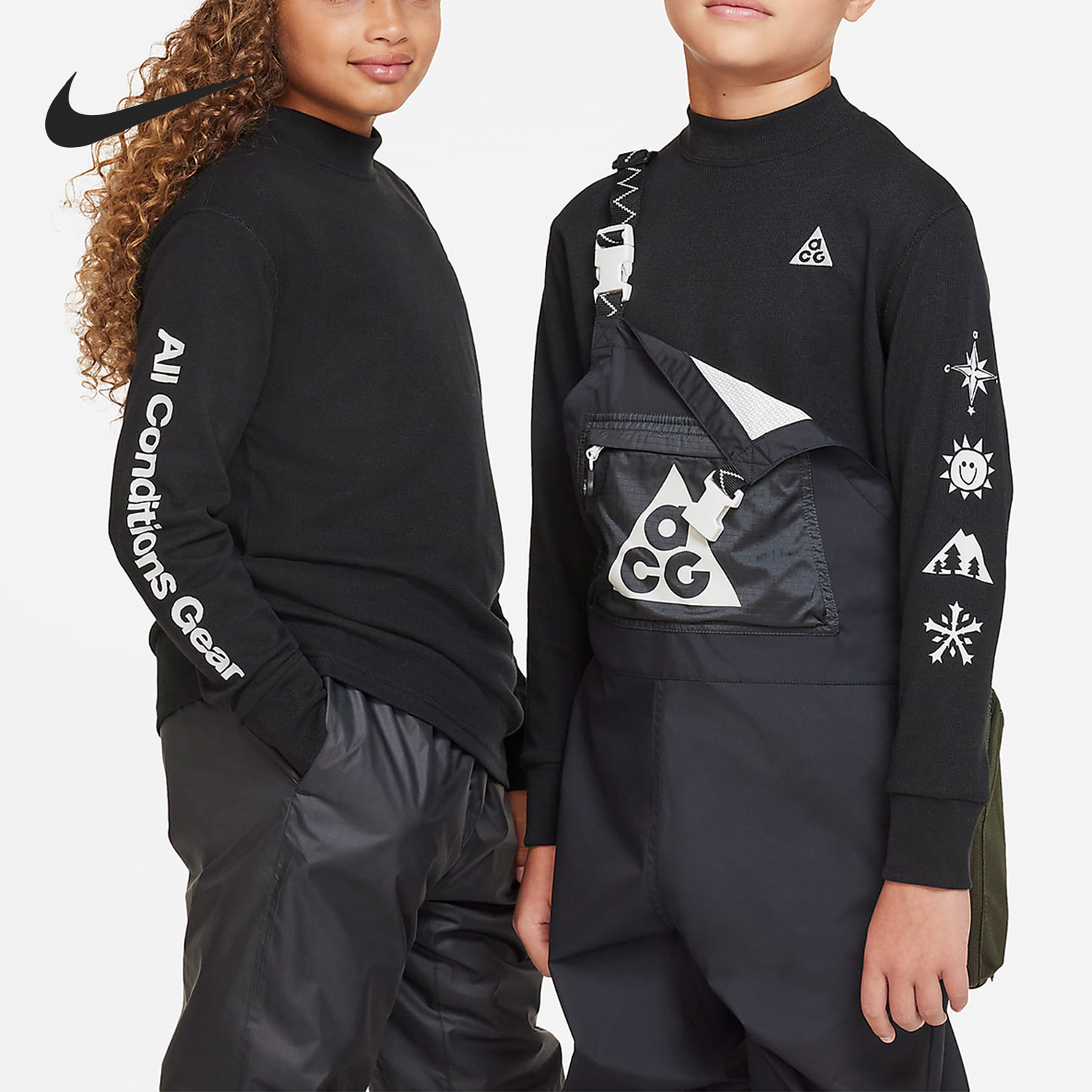 Nike/耐克正品秋冬新款大童休闲户外运动长袖T恤DR6150-010