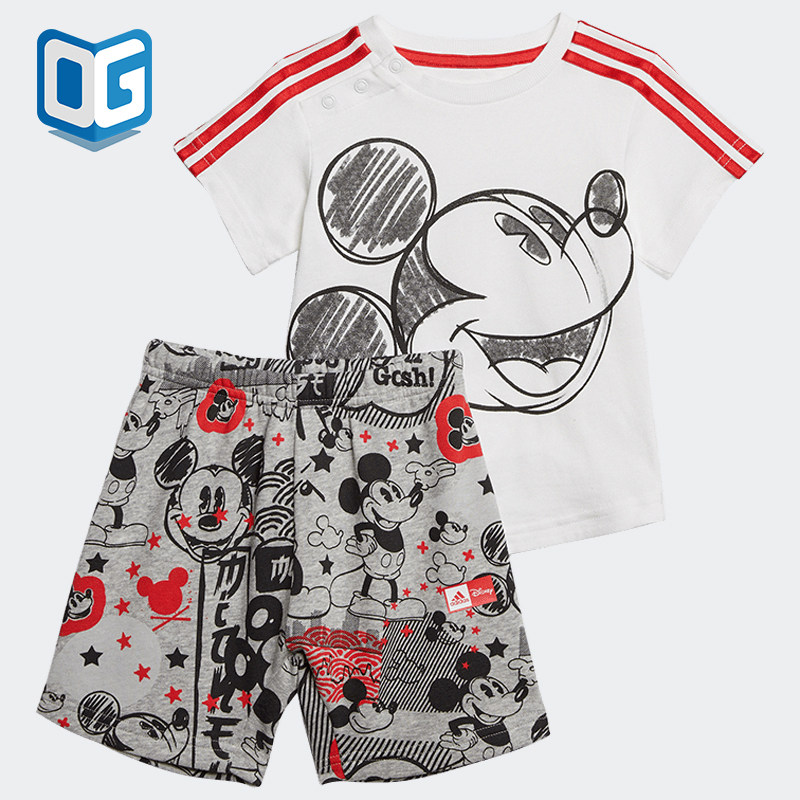 Adidas/阿迪达斯正品夏季婴童印花短袖休闲运动套装 GD3724,童装/婴儿装/亲子装,套装,淘宝优惠券,粉丝福利购,淘宝优惠卷