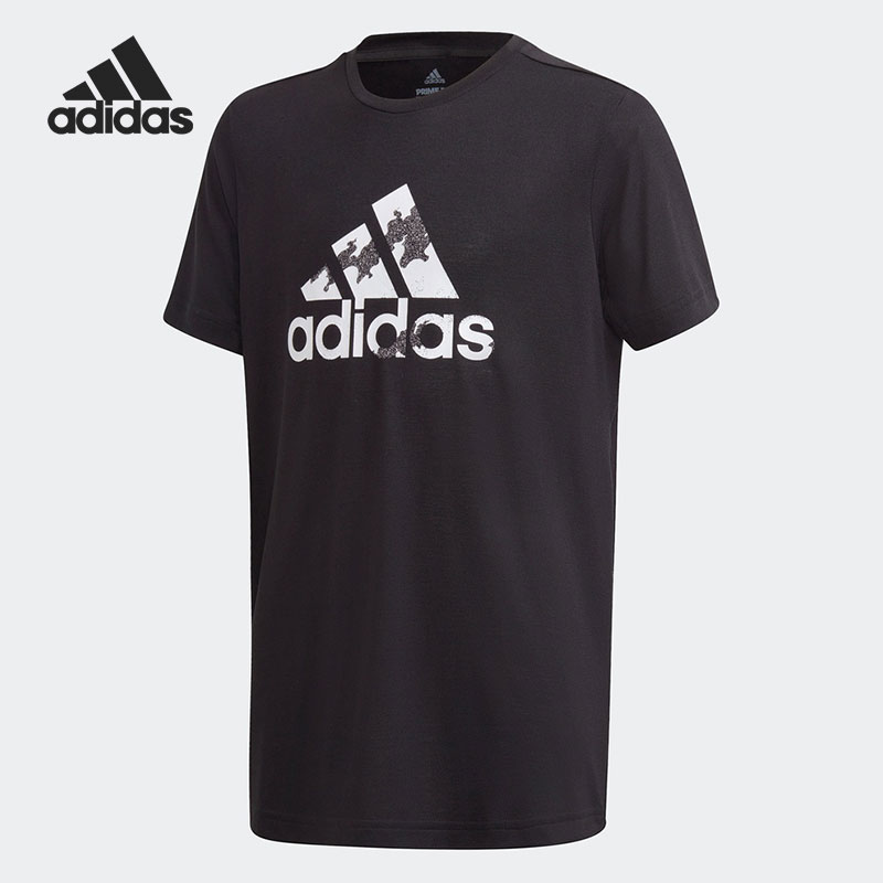 Adidas/阿迪达斯正品2021夏季新款大童男女运动休闲短袖T恤GE0534