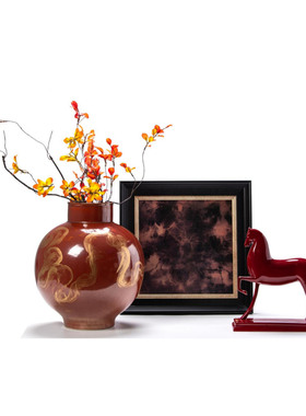 新中式陶瓷花器花艺摆件软装