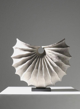 树脂侘寂风客厅艺术几何装饰摆件