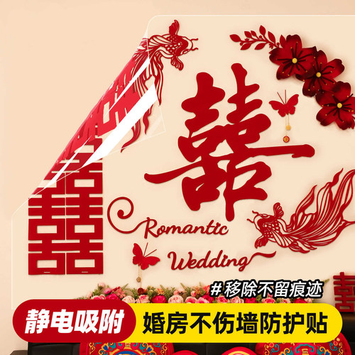 婚房布置，不伤墙的静电保护膜